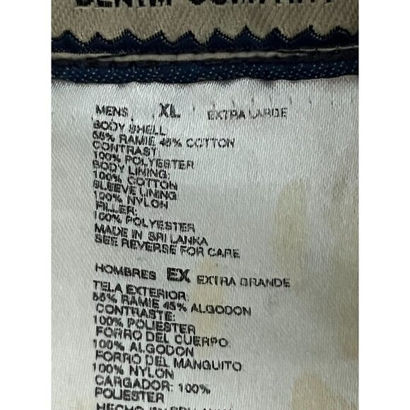 Santa Fe Outback Denim Jacket Men XL Barn Coat Western Fleece Chores Southwest - Picture 12 of 14